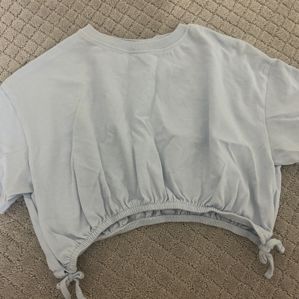 zara light blue tee